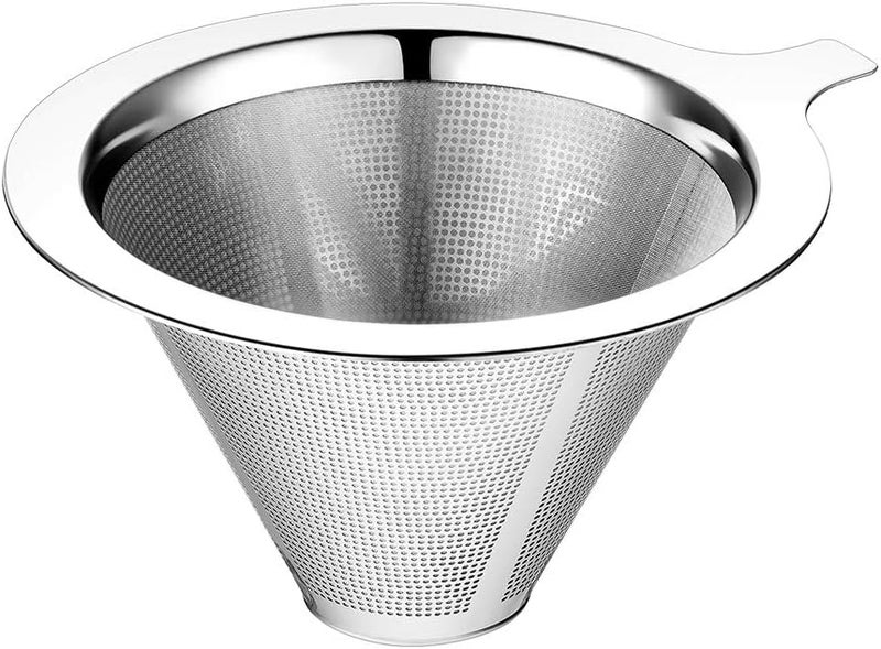 Annmexx Upgraded Pour Over Coffee Filter, Coffee Dripper, Paperless Mess Stainless Steel Coffee Filter, Maker One to Two Cup Coffee, Easy to Use and Clean (1-2Cups) - Image 1